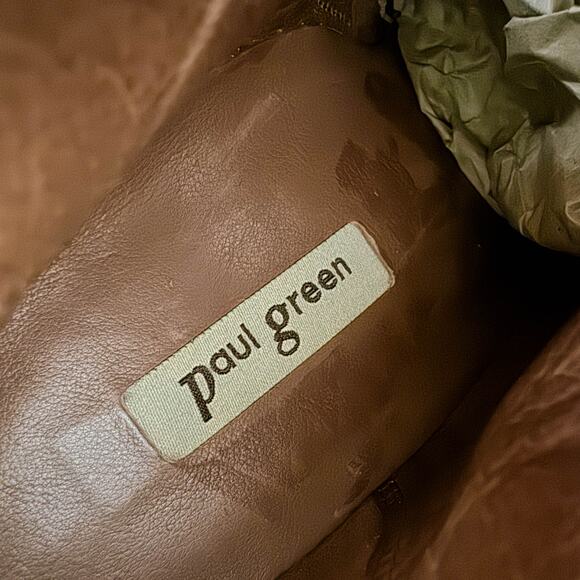 Paul Green Elle Suede Leather Heel Pointed Ankle Fall Boots Tan Brown sz 3.5 NWT - Picture 9 of 13